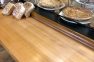 Pie Company - Our local pie shop has a great countertop made of Bally Block Butcher Block. It has been in use for years and still looks good.