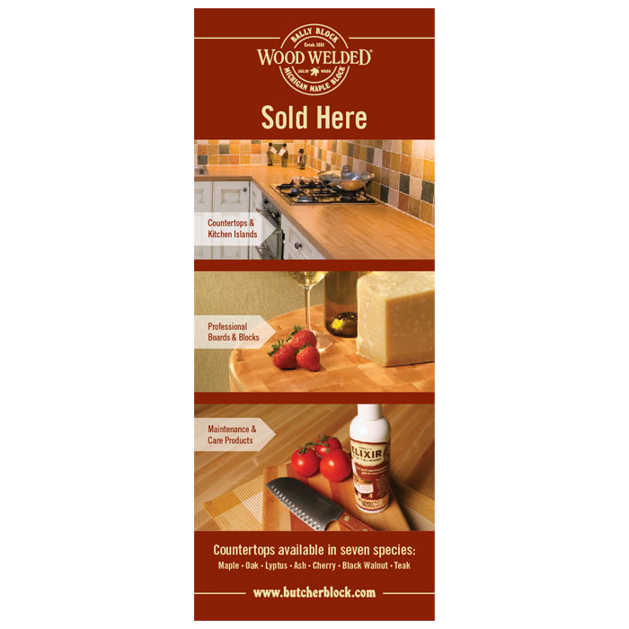 Point-of-purchase “Sold Here” Banner